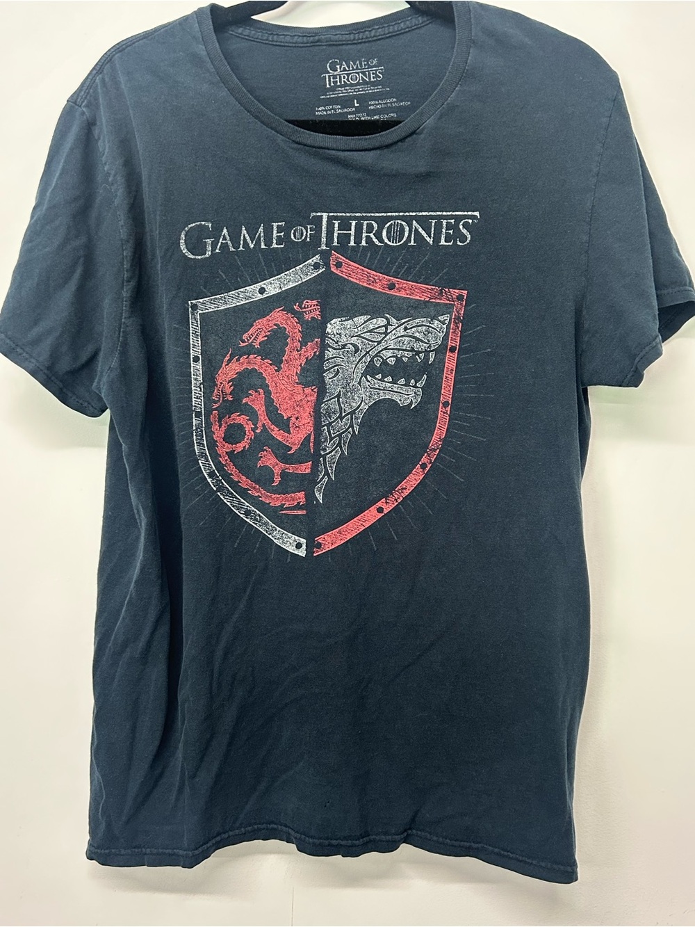 Game of Thrones TV HBO Black Short Sleeve Graphic Tee